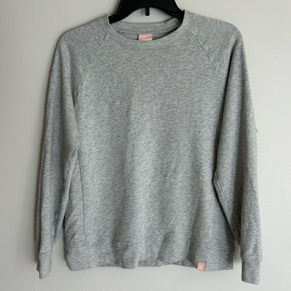 THIRDLOVE Weekend Gray French Terry Crewneck Sweatshirt Lounge Comfy Cabin Sz M - Picture 3 of 13